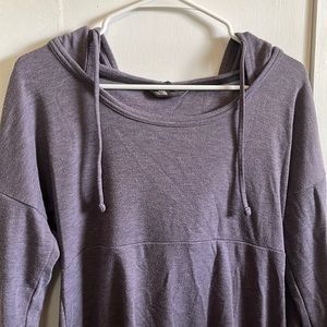 North Face wool blend babydoll dress with hood